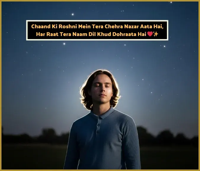 2 Line Love Chand Shayari in English