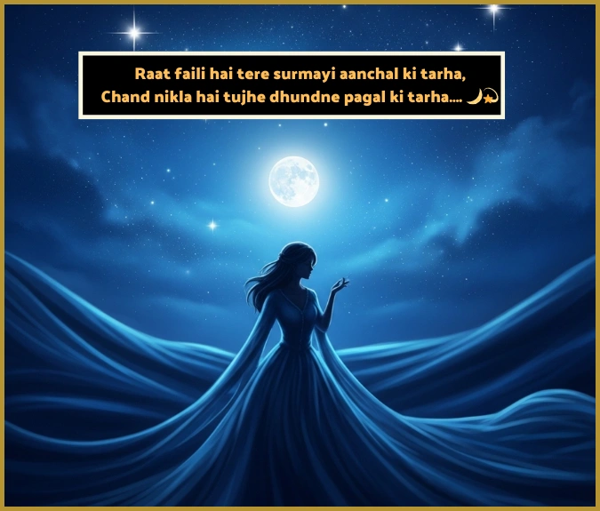 Moon Shayari in English Short Moon Shayari in English Short