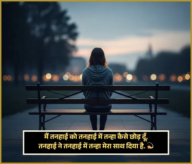 Feeling Alone Shayari Girl